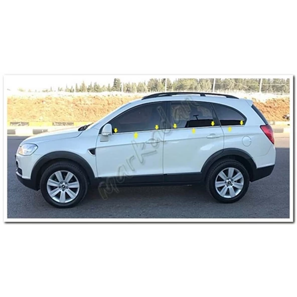 Chevrolet Captiva Krom Cam Çıtası 2006-2018 6 Parça Paslanmaz Çelik ürün görseli 1