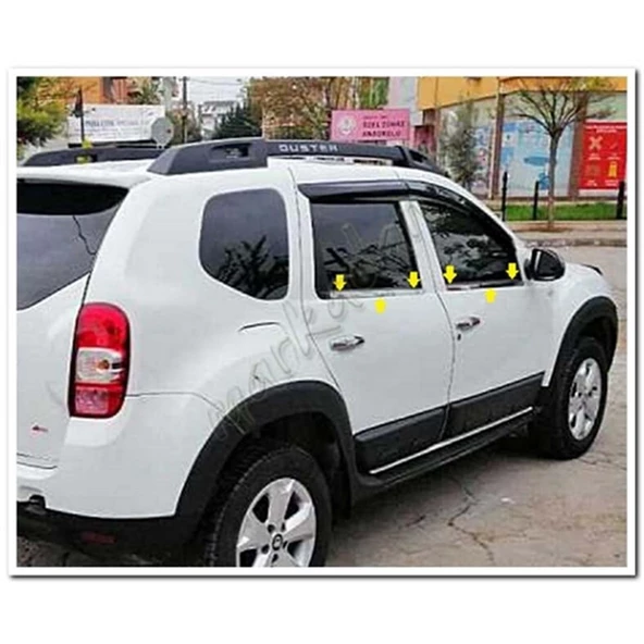 Dacia Duster Krom Cam Çıtası 2010-2017 4 Parça Paslanmaz Çelik ürün görseli 1