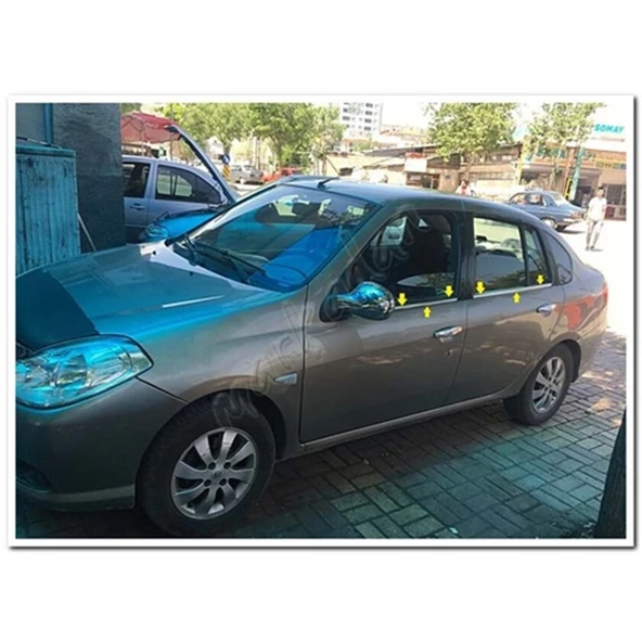 Renault Clio Symbol Krom Cam Çıtası 2009-2012 4 Parça Paslanmaz Çelik ürün görseli 1