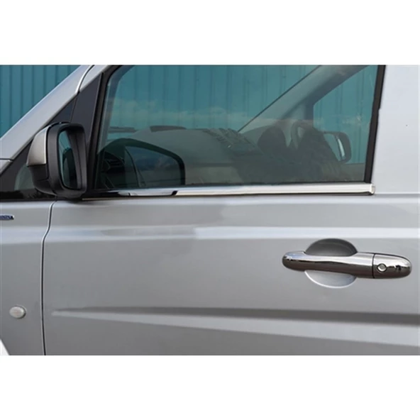 Mercedes Vito Krom Cam Çıtası 2003-2014 2 Parça Paslanmaz Çelik ürün görseli 1