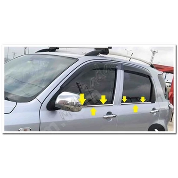 Daihatsu Terios Krom Cam Çıtası 2006-2017 4 Parça Paslanmaz Çelik ürün görseli 1