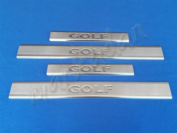 VW Golf 6 Krom Kapı Eşiği 2009-2012 4 Parça Paslanmaz Çelik ürün görseli 1