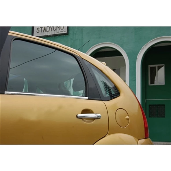 Citroen C3 Krom Cam Çıtası 2002-2009 4 Parça Paslanmaz Çelik ürün görseli 1