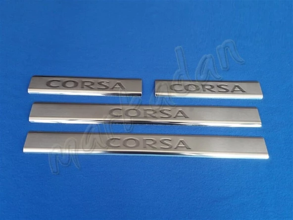 Opel Corsa C Krom Kapı Eşiği 2000-2006 4 Parça Paslanmaz Çelik ürün görseli 1