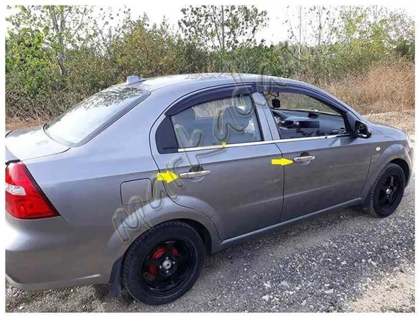 Chevrolet Aveo Sedan Krom Kapı Kolu 2012-2020 4 Kapı Paslanmaz Çelik - Resim 3