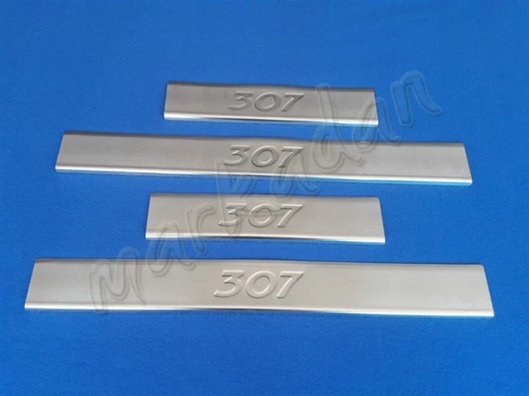 Peugeot 307 Krom Kapı Eşiği 2001-2008 4 Parça Paslanmaz Çelik ürün görseli 1