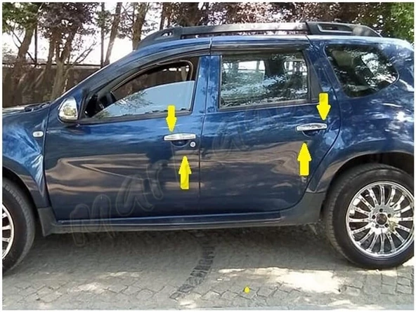 Dacia Duster Krom Kapı Kolu 2010-2017 4 Kapı Paslanmaz Çelik - Resim 4