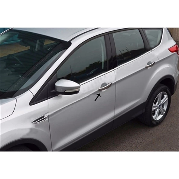 Ford Kuga Sensörsüz Krom Kapı Kolu 2012-2017 4 Kapı Paslanmaz Çelik - Resim 3