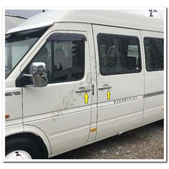 VW Volt Lt Krom Kapı Kolu 1998-2006 4 Kapı Paslanmaz Çelik - Resim 3