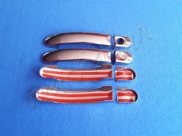 VW Touran Krom Kapı Kolu 2003-2009 4 Kapı Paslanmaz Çelik - Resim 2