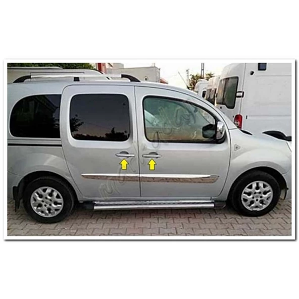 Renault Kangoo Krom Kapı Kolu 2008-2020 4 Kapı Paslanmaz Çelik - Resim 3