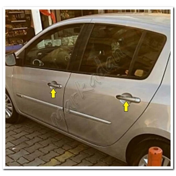 Renault Clio 3 HB Krom Kapı Kolu 2006-2011 4 Kapı Paslanmaz Çelik - Resim 2