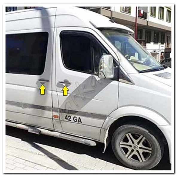 Mercedes Sprinter Krom Kapı Kolu 2006 Sonrası 4 Kapı Paslanmaz Çelik - Resim 3