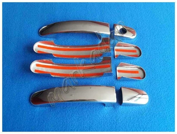 Ford C-Max Krom Kapı Kolu 2003-2010 4 Kapı Paslanmaz Çelik - Resim 2