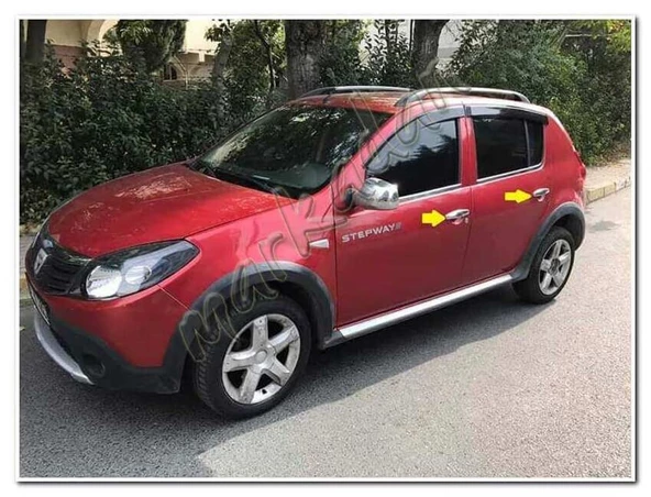 Dacia Sandero Krom Kapı Kolu 2008-2012 4 Kapı Paslanmaz Çelik - Resim 3