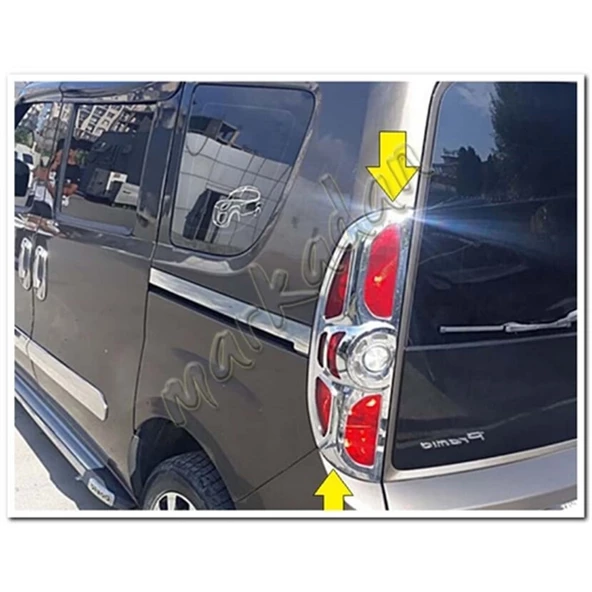 Fiat Doblo Krom Stop Çerçevesi 2010-2014 2 Parça Abs Krom - Resim 3