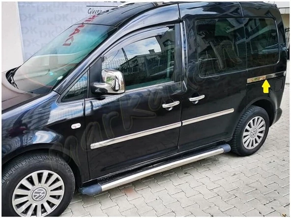 VW Caddy Krom Sürgülü Kapı Çıtası 2004-2014 2 Parça Paslanmaz Çelik - Resim 4