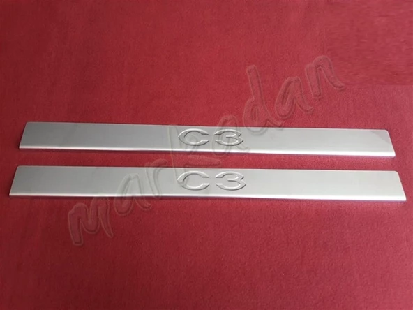 DB Chrome Citroen C3 Coupe Krom Kapı Eşiği 2002-2009 2 Parça P.Çelik ürün görseli 1