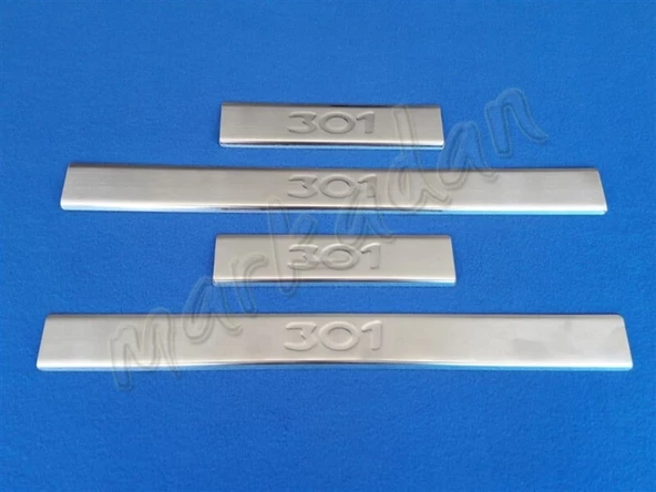 Peugeot 301 Krom Kapı Eşiği 2012 Sonrası 4 Parça Paslanmaz Çelik ürün görseli 1