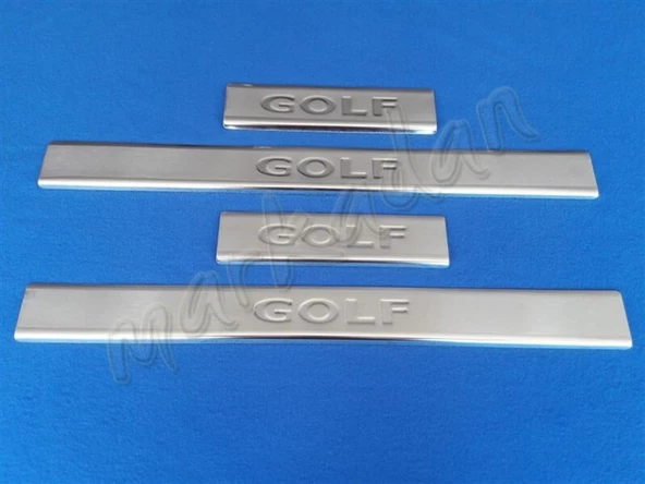 VW Golf 7 Krom Kapı Eşiği 2012-2020 4 Parça Paslanmaz Çelik ürün görseli 1