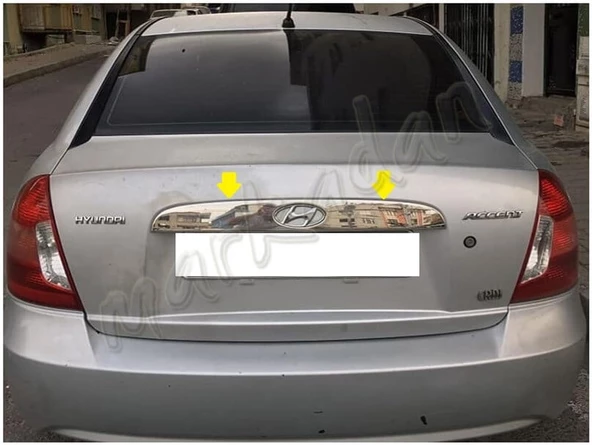 DB Chrome Hyundai Accent Era Krom Bagaj Çıtası 2005-2011 P.Çelik ürün görseli 1