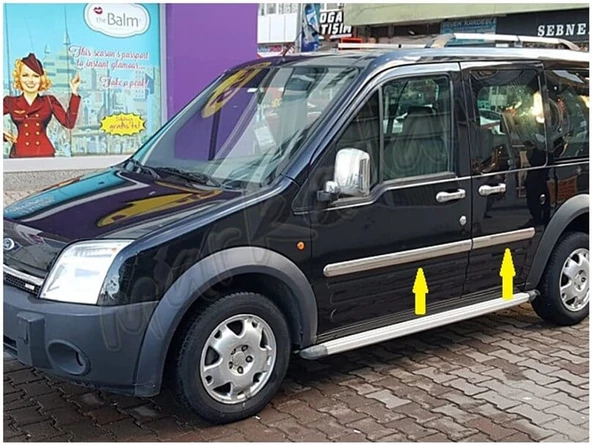 DB Chrome Ford Connect Krom Yan Kapı Çıtası 2002-2014 4 Parça P.Çelik - Resim 3