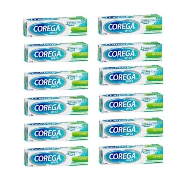 Corega Super Naneli Diş Protezi Yapıştırıcı Krem 40 gr 12 Adet ürün görseli 1