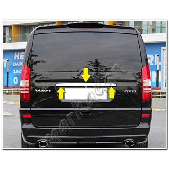 DB Chrome Mercedes Viano Krom Bagaj Çıtası 2004-2014 P.Çelik ürün görseli 1