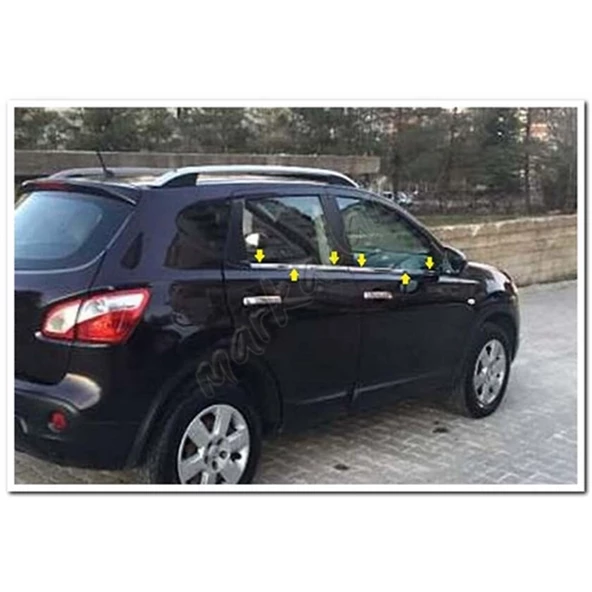 DB Chrome Nissan Qashqai Cam Çıtası Nikelajı 2007-2014 4 Parça P.Çelik ürün görseli 1
