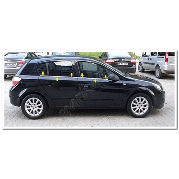 DB Chrome Opel Astra H HB Cam Çıtası Nikelajı 2004-2013 4 Parça P.Çelik ürün görseli 1