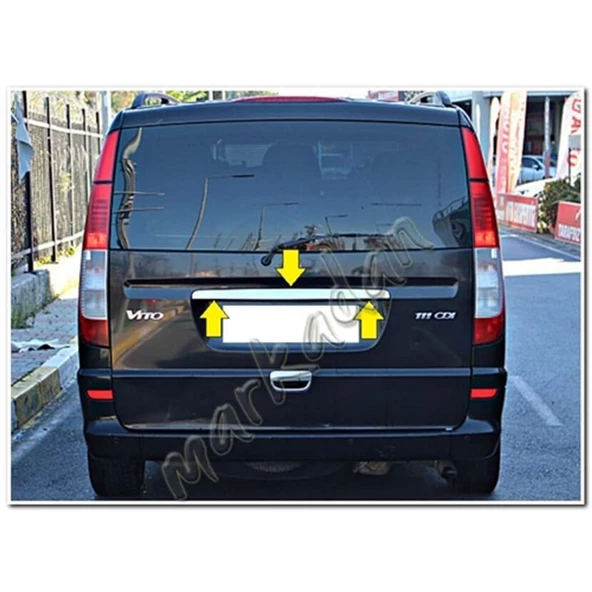 DB Chrome Mercedes Vito Krom Bagaj Çıtası 2004-2014 P.Çelik ürün görseli 1