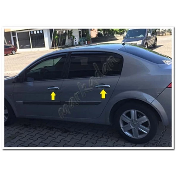 DB Chrome Renault Megane 2 Kapı Kolu Nikelajı 2004-2010 4 Kapı P.Çelik - Resim 3