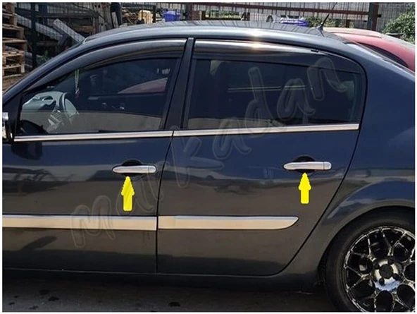 DB Chrome Renault Megane 2 Kapı Kolu Nikelajı 2004-2010 4 Kapı P.Çelik - Resim 5