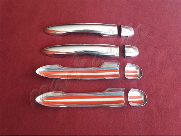 DB Chrome Renault Megane 2 Kapı Kolu Nikelajı 2004-2010 4 Kapı P.Çelik - Resim 2