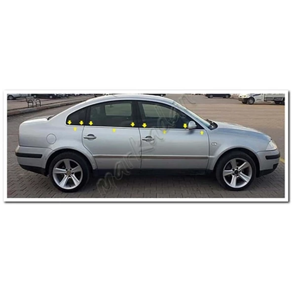 DB Chrome VW Passat 3B Cam Çıtası Nikelajı 1996-2005 6 Parça P.Çelik ürün görseli 1