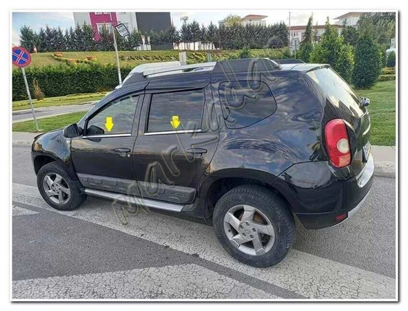 DB Chrome Dacia Duster Cam Çıtası Nikelajı 2010-2017 4 Parça P.Çelik ürün görseli 1