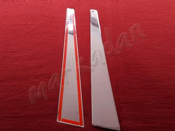 DB Chrome Renault Megane 2 Kapı Direği Nikelajı 2004-2010 2 Parça P.Çelik ürün görseli 1