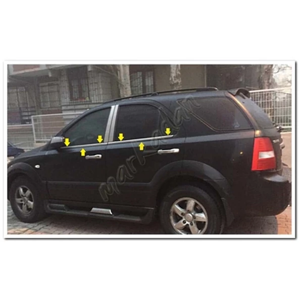DB Chrome Kia Sorento Cam Çıtası Nikelajı 2002-2009 4 Parça P.Çelik ürün görseli 1