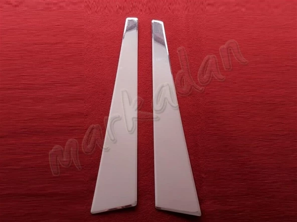 DB Chrome Renault Megane 2 Kapı Direği Nikelajı 2004-2010 2 Parça P.Çelik - Resim 2
