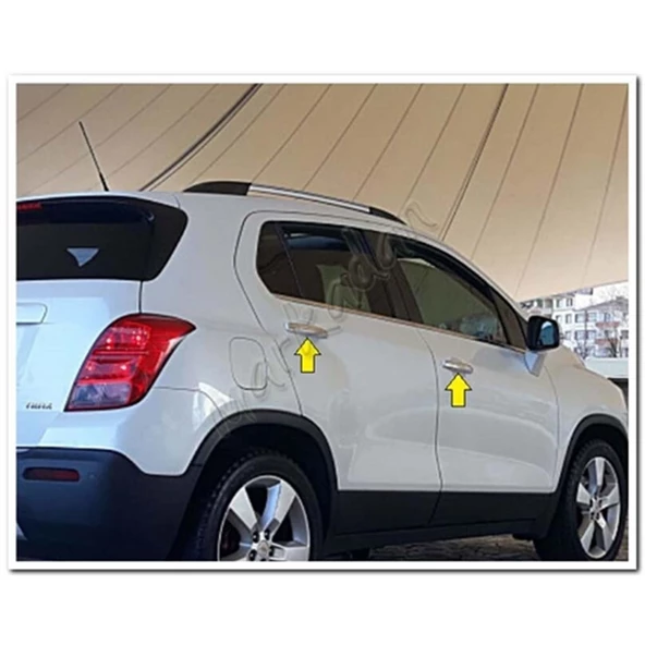DB Chrome Chevrolet Trax Kapı Kolu Nikelajı 2013-2020 4 Kapı P.Çelik - Resim 3