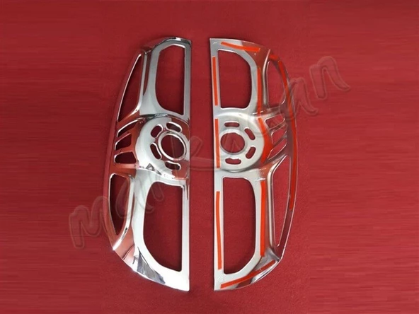 DB Chrome Opel Combo Stop Çerçevesi 2012-2018 2 Parça Abs Krom - Resim 2