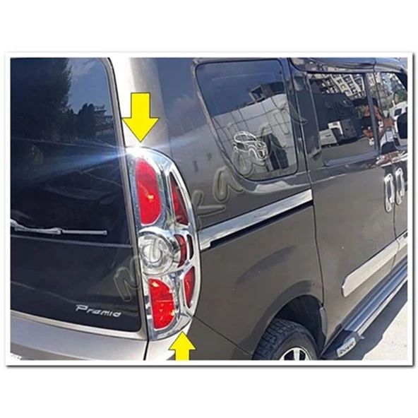DB Chrome Opel Combo Stop Çerçevesi 2012-2018 2 Parça Abs Krom - Resim 3