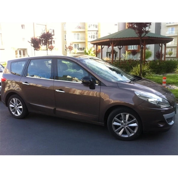 DB Chrome Renault Scenic 3 Cam Çıtası Nikelajı 2009-2016 4 Parça P.Çelik ürün görseli 1