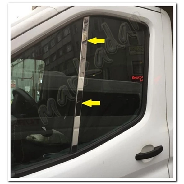 DB Chrome Ford Transit Kelebek Cam Direği Nikelajı 2014 Sonrası 2 Parça P.Çelik ürün görseli 1