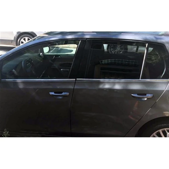 Markadan VW Golf 6 Krom Cam Çıtası 2009-2012 6 Parça Paslanmaz Çelik ürün görseli 1