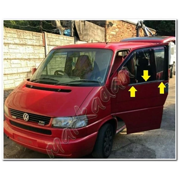 Markadan VW T4 Transporter Krom Cam Çıtası 1995-2003 2 Parça Paslanmaz Çelik ürün görseli 1