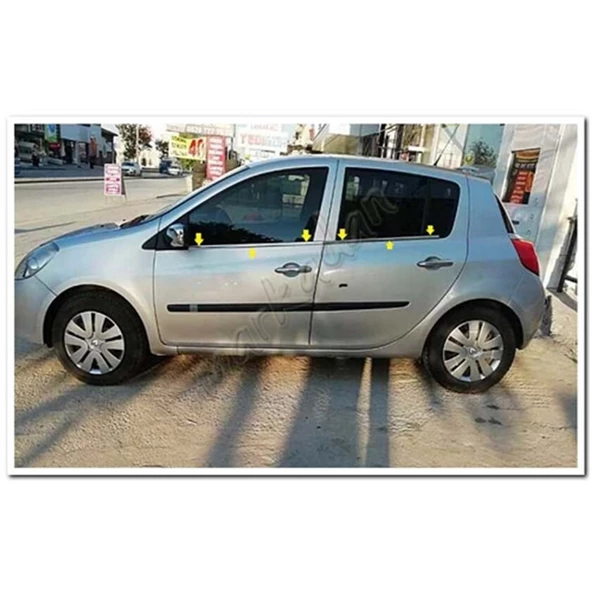 Markadan Renault Clio 3 HB Krom Cam Çıtası 2006-2011 4 Parça Paslanmaz Çelik ürün görseli 1
