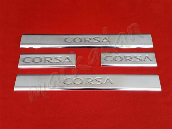 Markadan Opel Corsa D Krom Kapı Eşiği 2006-2015 4 Parça Paslanmaz Çelik ürün görseli 1