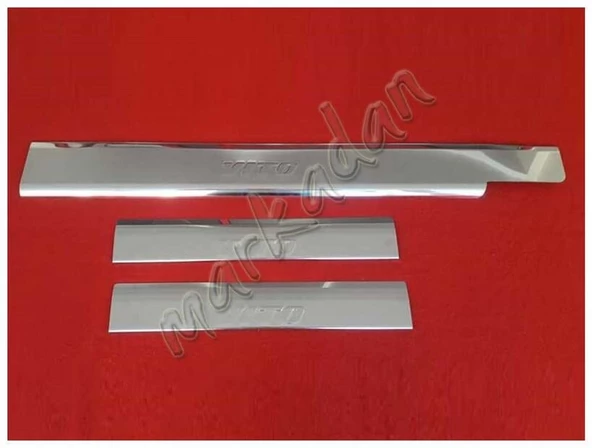Markadan Mercedes Vito W638 Krom Kapı Eşiği 1996-2003 3 Parça Paslanmaz Çelik ürün görseli 1
