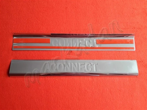 Markadan Ford Connect Krom Kapı Eşiği 2002-2014 2 Parça Paslanmaz Çelik - Resim 2